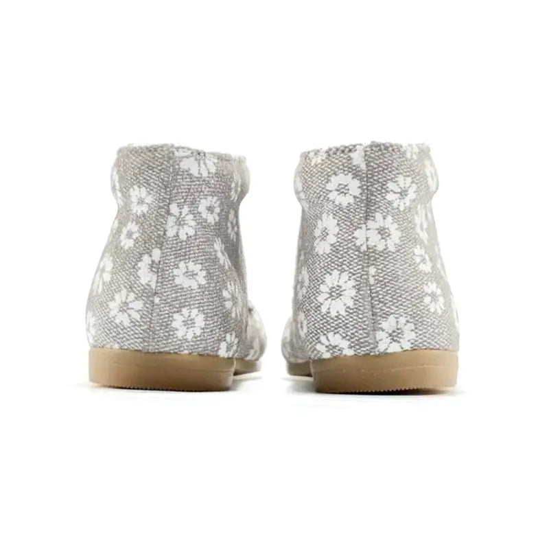 Pepe’ Two Daisy Beige Lace Up Bootie - FIRST WALKER