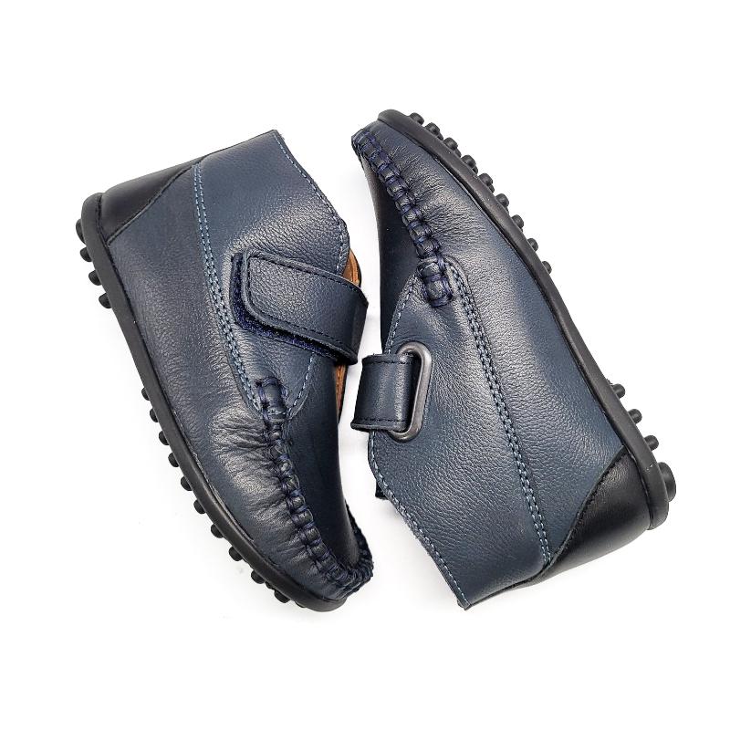 porte-navy-cobbled-velcro-baby-bootie-boys