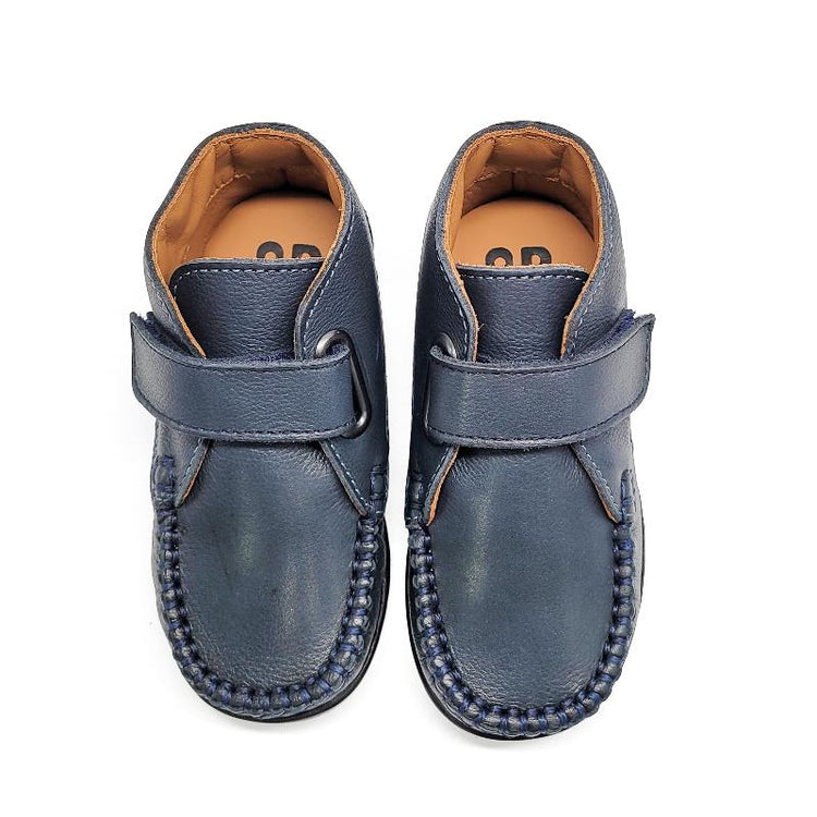 porte-navy-cobbled-velcro-baby-bootie-boys