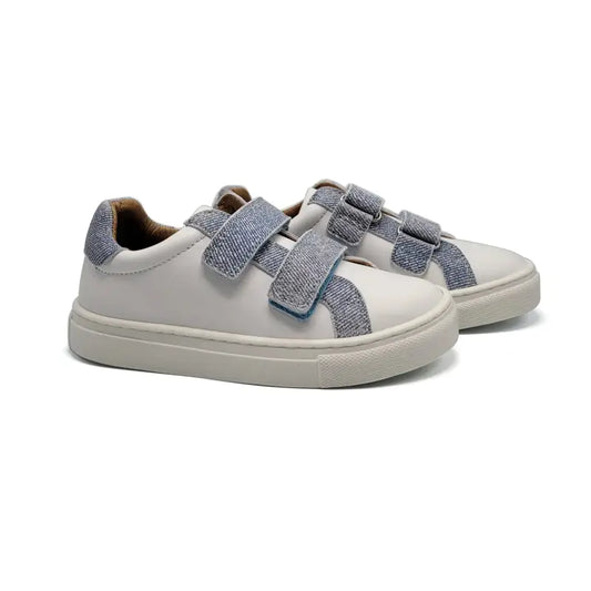 Porte White Denim Velcro Sneaker 21281 - BOYS