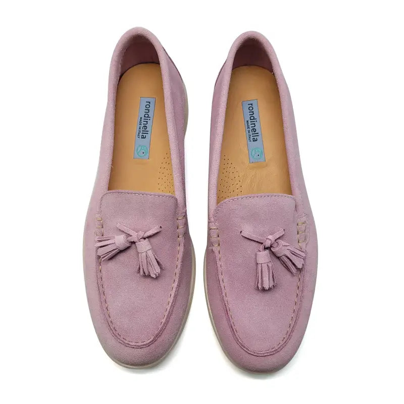 Rondinella Soft Lavender Suede Tassel Loafer 12264 - GIRLS