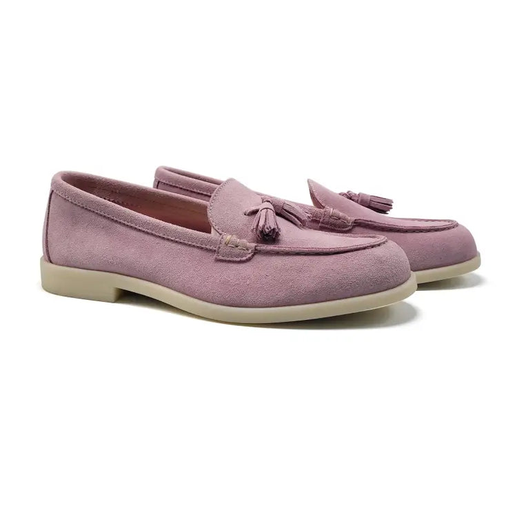 Rondinella Soft Lavender Suede Tassel Loafer 12264 - GIRLS