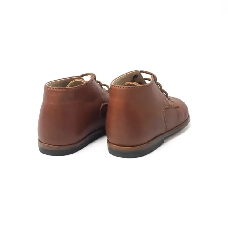 The Eugens Plato Cognac Lace Up First Walker - FIRST WALKER