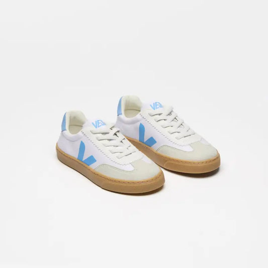 Veja Aqua Canvas Faux Lace Slip On Sneaker V10L - BOYS