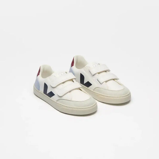 Veja Steel Blue Velcro Sneaker V102 - GIRLS