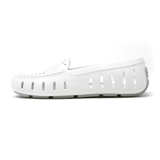 Floafers Posh White Grey Slip On (Ladies)