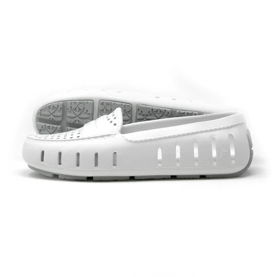 Floafers Posh White Grey Slip On (Ladies)