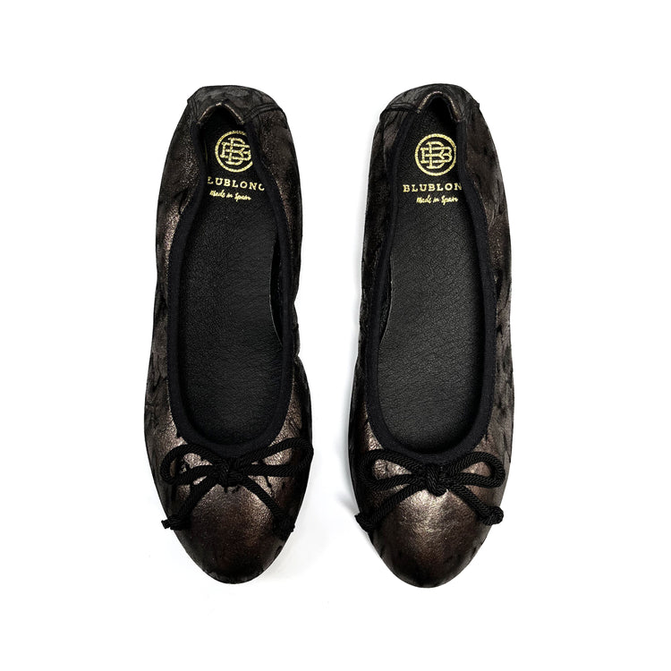 Blublonc Luisa Black Shimmer Ballet Flat