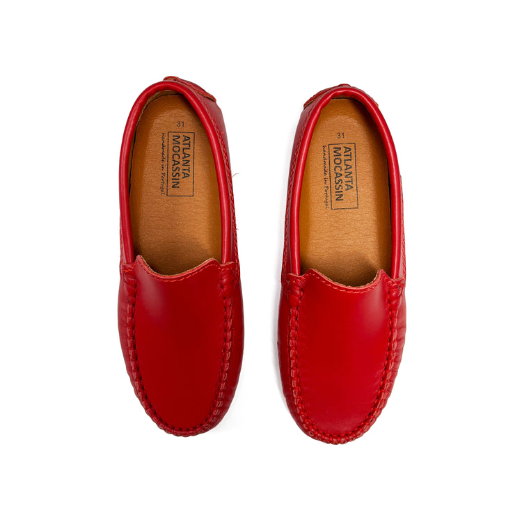 Atlanta Mocassin Red Leather Loafer 015