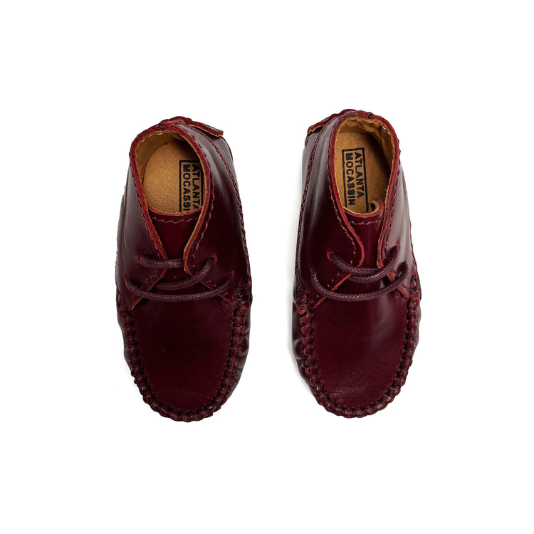 Atlanta Mocassin Burgundy Baby Bootie 073