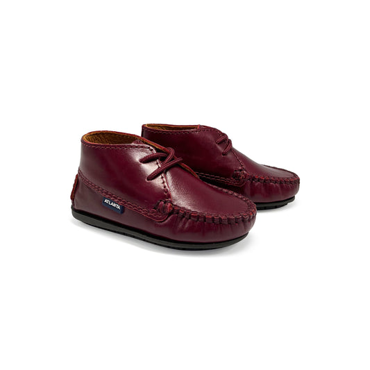 Atlanta Mocassin Burgundy Baby Bootie 073