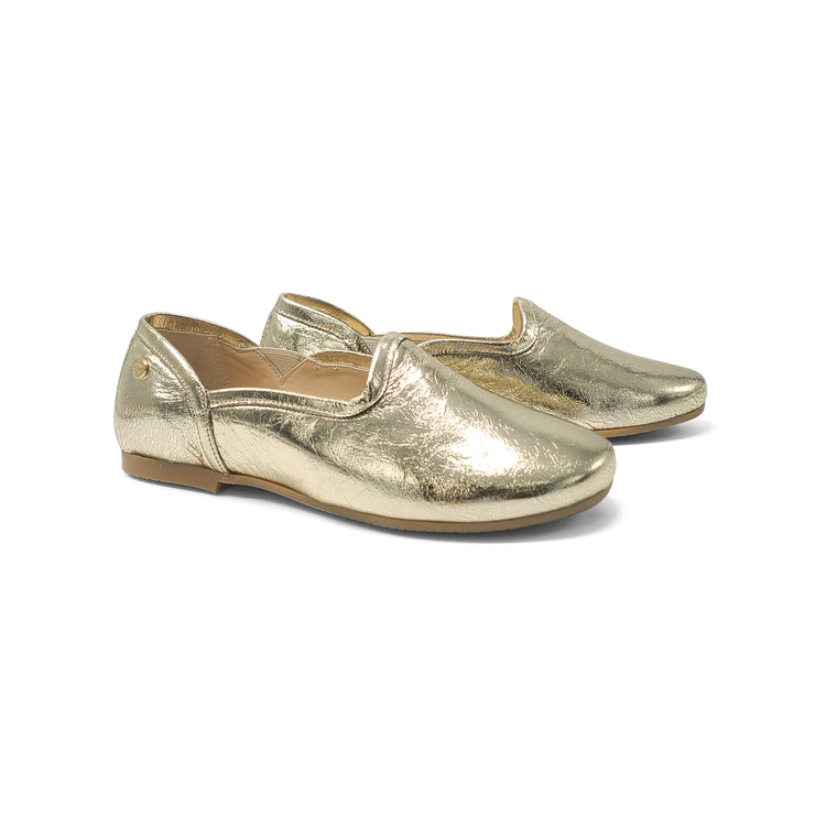 Manuela De Juan Gold Crash Slip On S3034