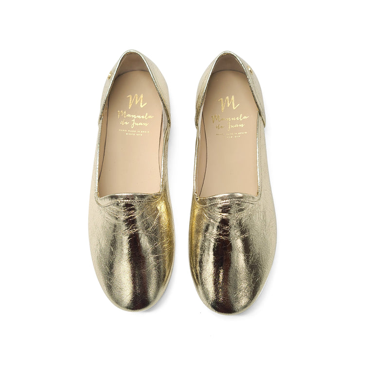 Manuela De Juan Gold Crash Slip On S3034