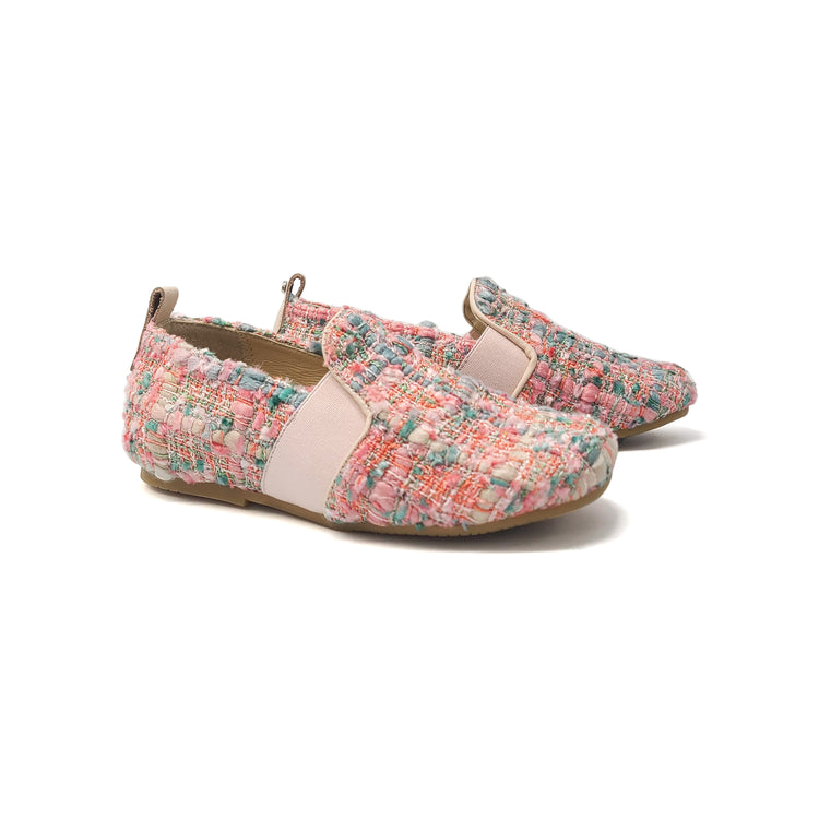 Manuela De Juan Chanel Pink Blue Tweed Smoking Shoe S2977