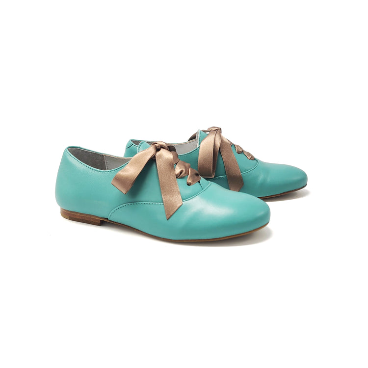 Bellusa Sea Foam Green Lace Up Oxford. ***Final Sale