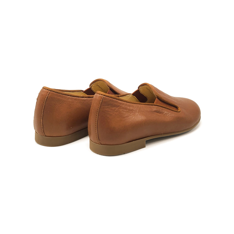 Andanines Brown Leather Smoking Slip On 182447