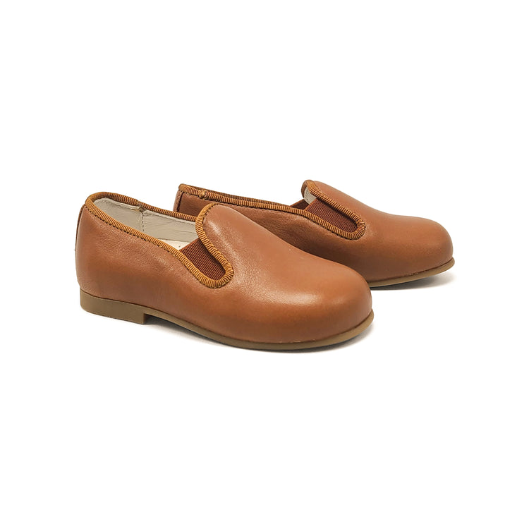 Andanines Brown Leather Smoking Slip On 182447