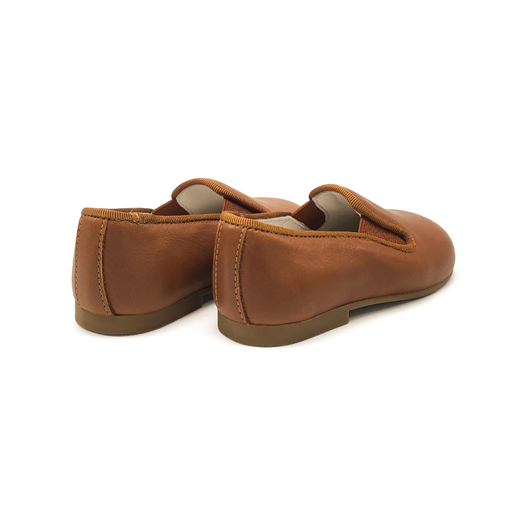 Andanines Brown Leather Smoking Slip On 182447