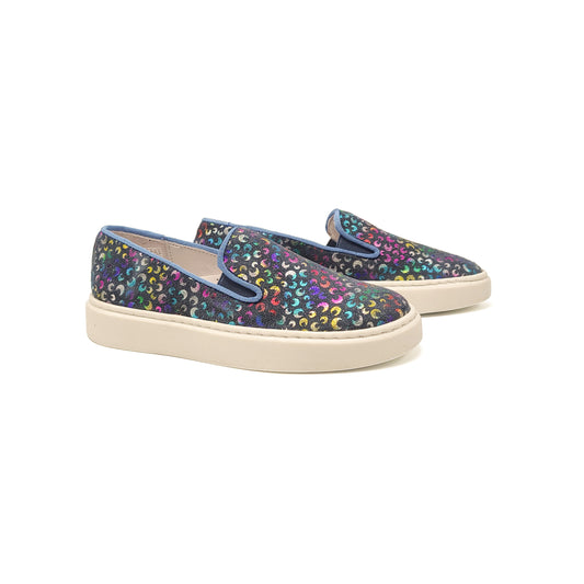 LMDI Deportivas Denim Rainbow Moon Slip On Sneaker