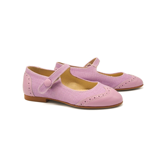 Blublonc Celia Two-Toned Lavender Wingtip Mary Jane