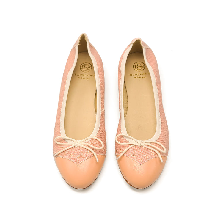 Blublonc Lilly Pink Wingtip Ballet Flat