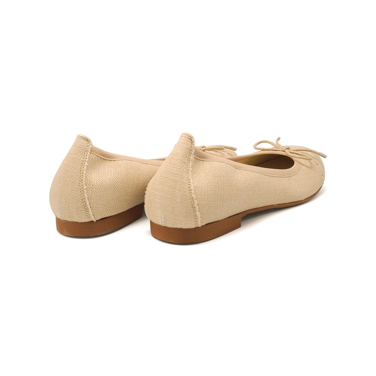 Blublonc Lilly Sand Wingtip Ballet Flat