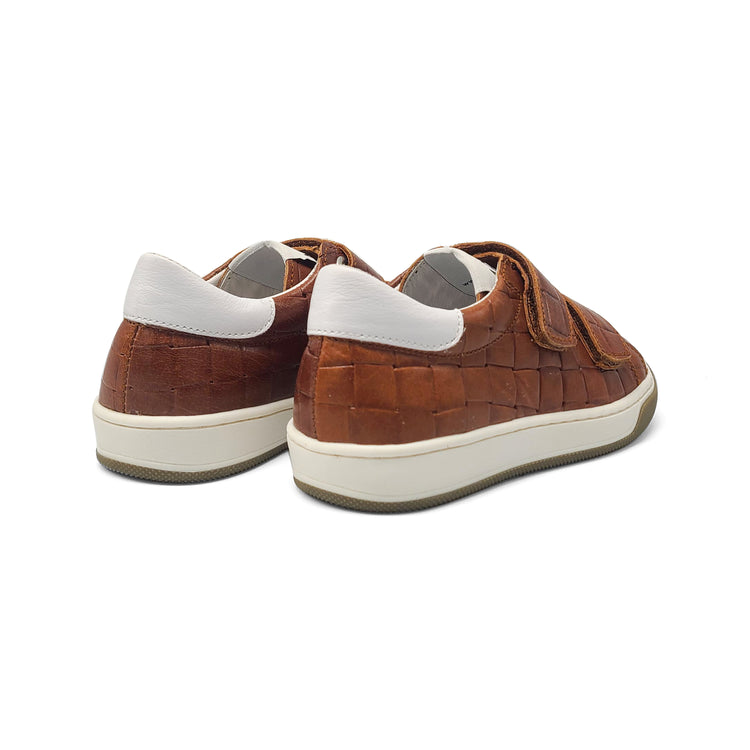 MAA Brown Woven Velcro Sneaker C285