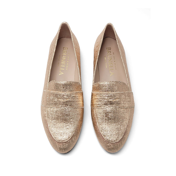 Brunella Rose Gold Penny Loafer 516