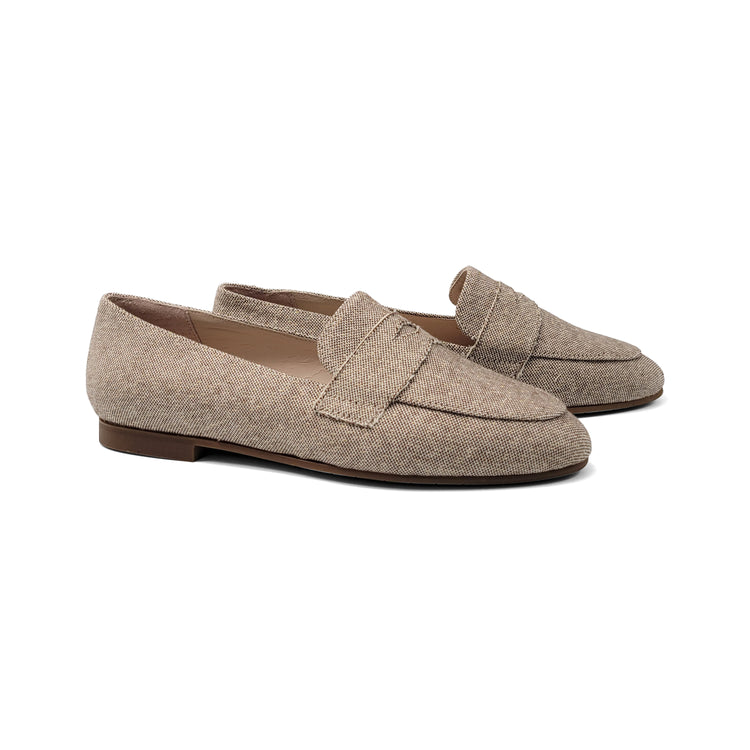 Brunella Rustic Linen Penny Loafer 516