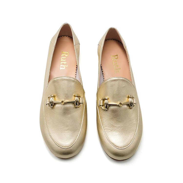 Ruth Secret Light Gold Chain Loafer 3655