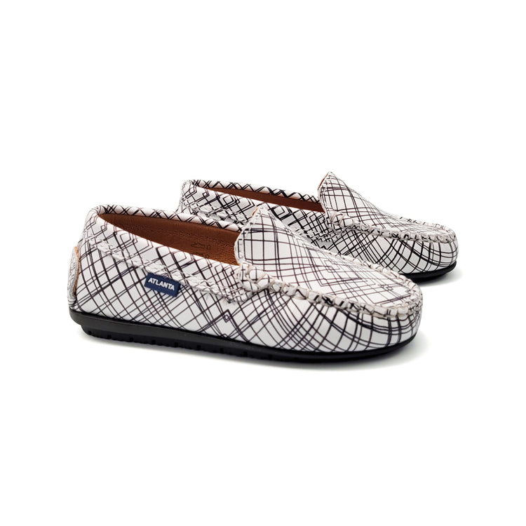 Atlanta Mocassin White Black Art Loafer 015