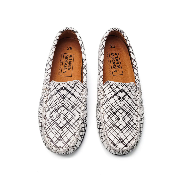 Atlanta Mocassin White Black Art Loafer 015