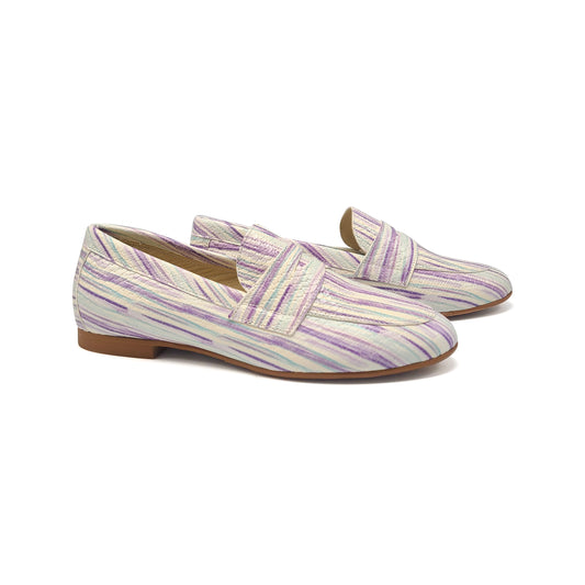 Blublonc Caylee Brushed Purple Teal Penny Loafer