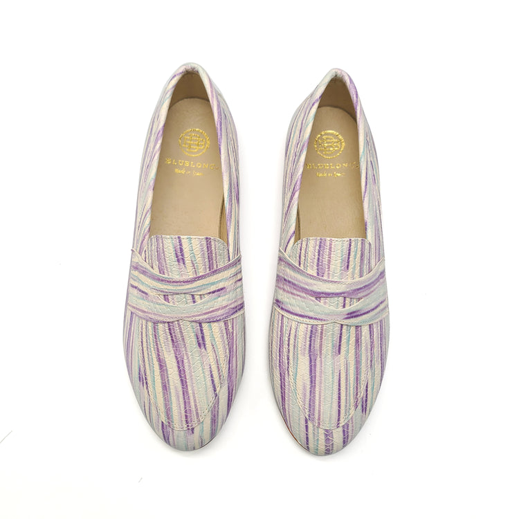 Blublonc Caylee Brushed Purple Teal Penny Loafer