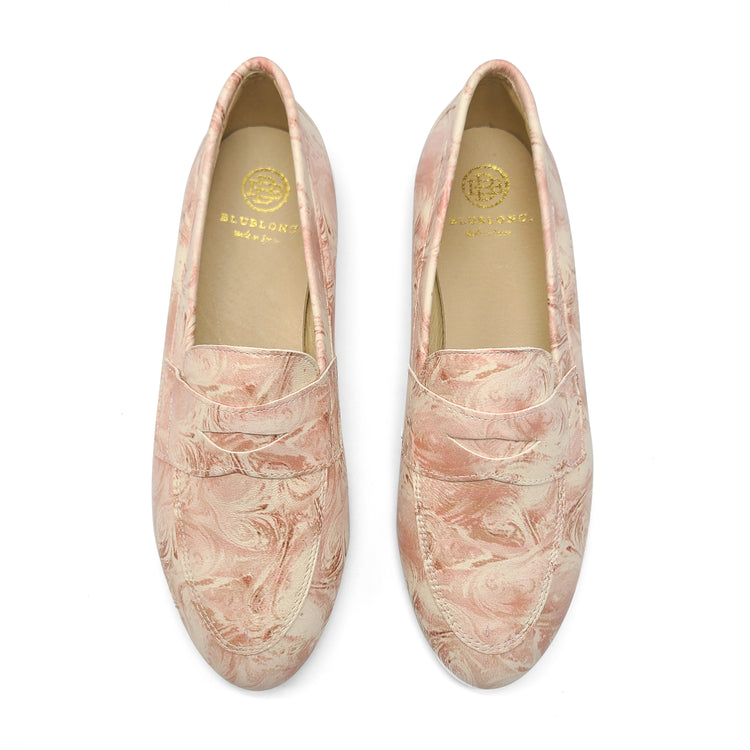 Blublonc Caylee Pink Rose Penny Loafer