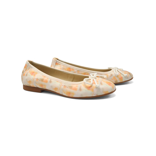 Blublonc Luisa Orange Watercolor Ballet Flat