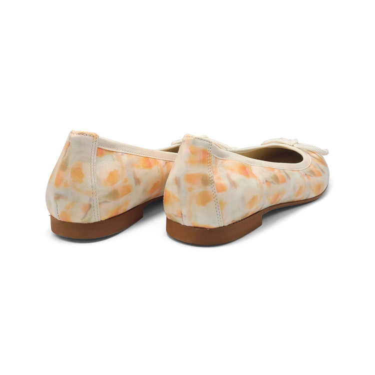 Blublonc Luisa Orange Watercolor Ballet Flat