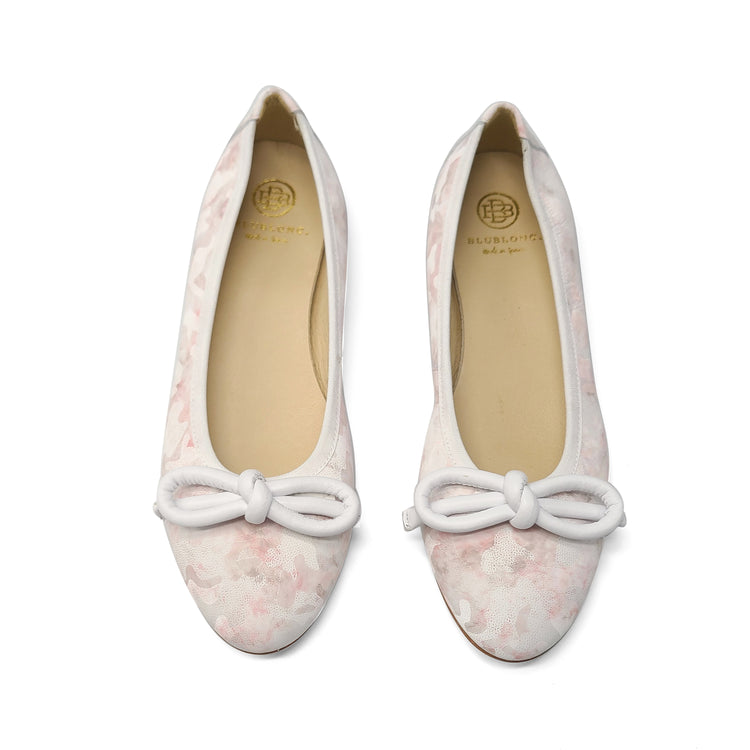 Blublonc Luisa Pink Army Watercolor Ballet Flat