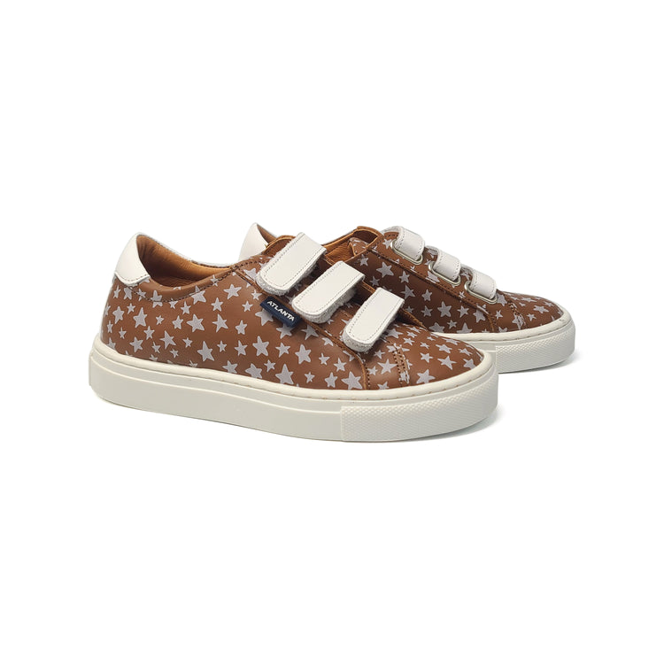 Atlanta Mocassin Cognac Star Velcro Sneaker 523