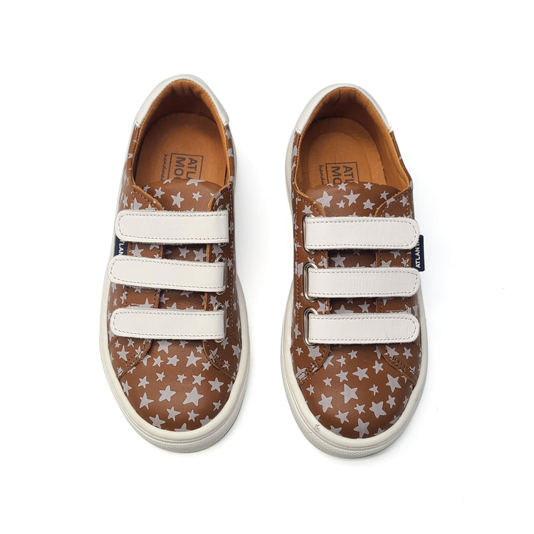 Atlanta Mocassin Cognac Star Velcro Sneaker 523