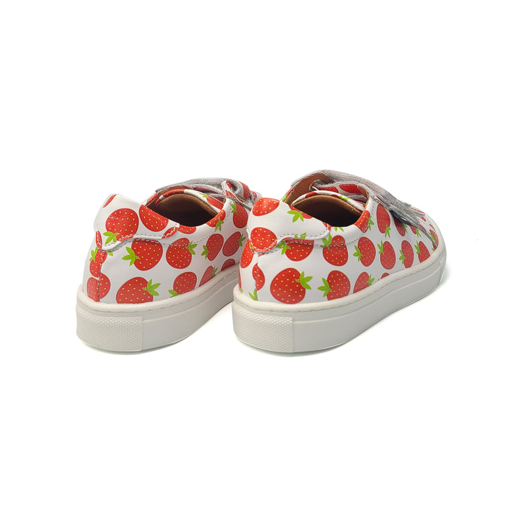 Atlanta Mocassin White Strawberry Velcro Sneaker 523