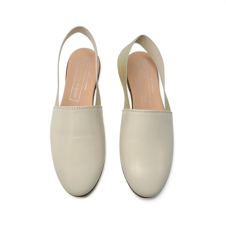 Maria Catalan Ivory Gold Slingback 600715