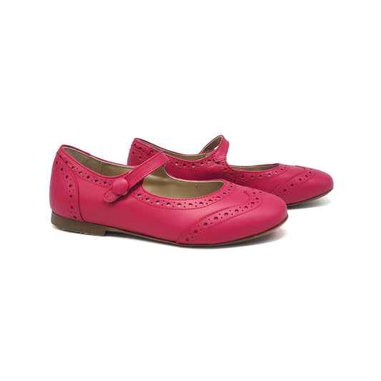 Brunellis Fuchsia Wingtip Mary Jane S-24