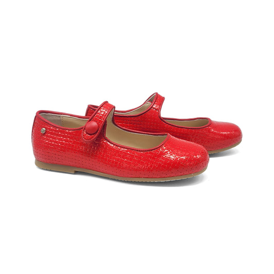 Manuela De Juan Red Basket Patent Mary Jane S2489