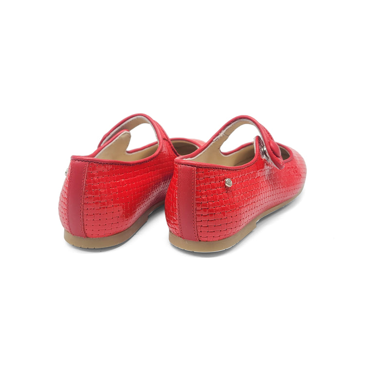 Manuela De Juan Red Basket Patent Mary Jane S2489