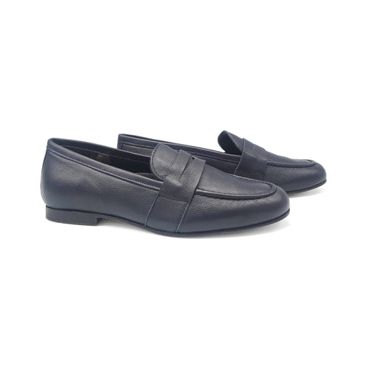 Brunellis Navy Penny Loafer Dress Shoe U1245