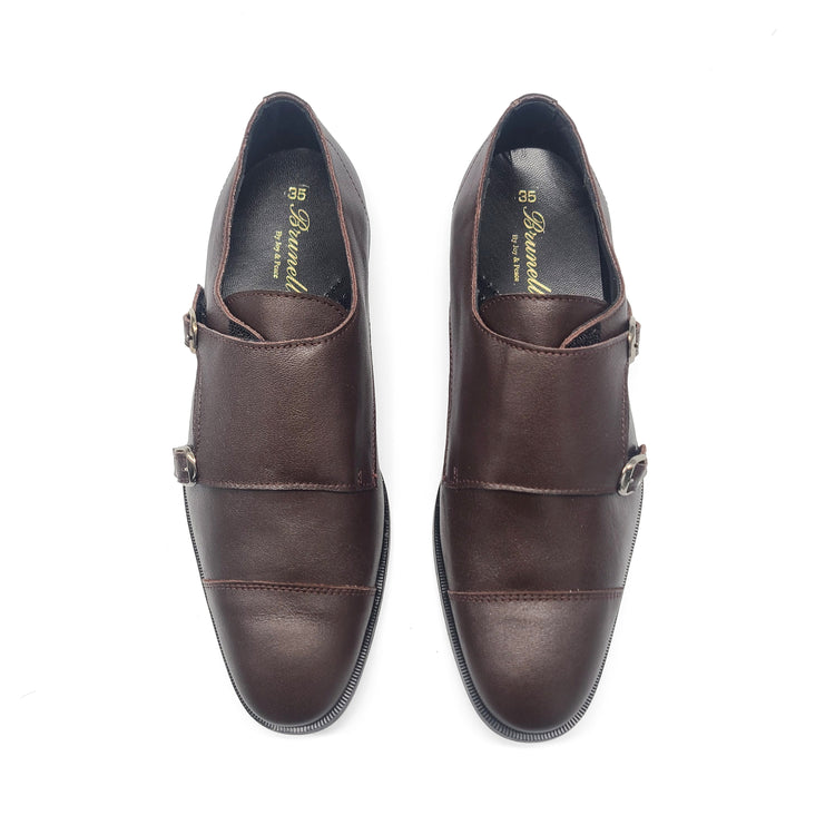 Brunellis Brown Monk Dress Shoe 1033