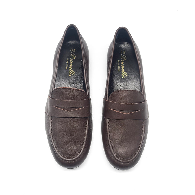 Brunellis Dark Brown Penny Loafer Dress Shoe U1245