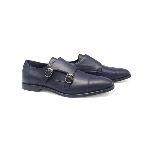 Brunellis Navy Monk Dress Shoe 1033