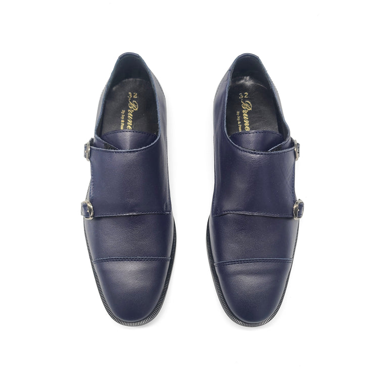 Brunellis Navy Monk Dress Shoe 1033